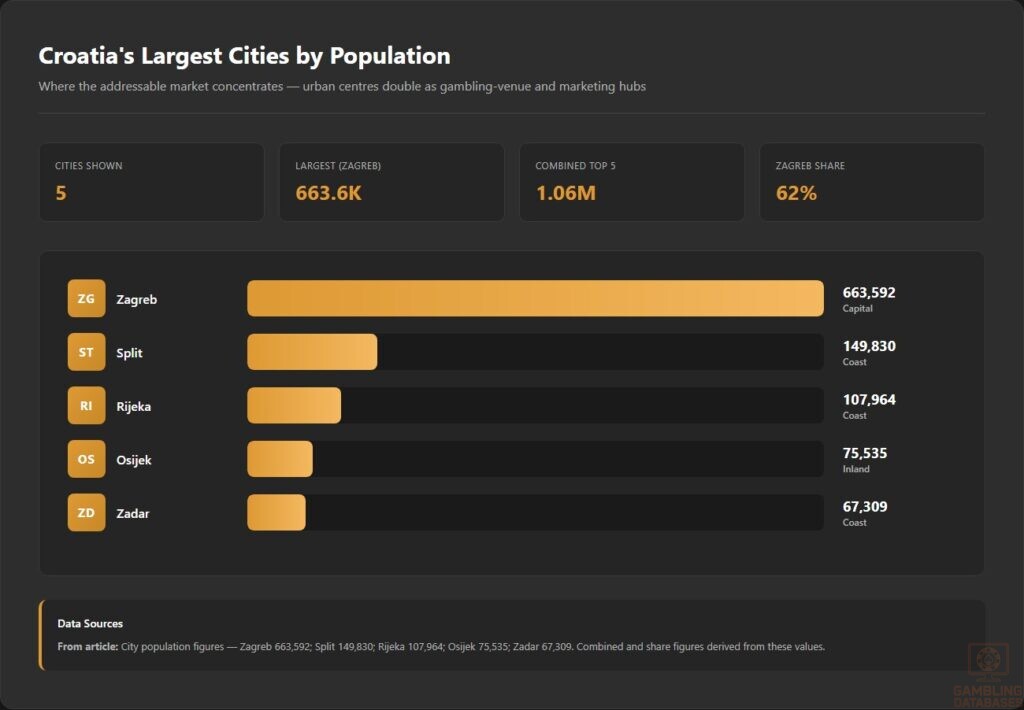Croatia's Largest Cities by Population
