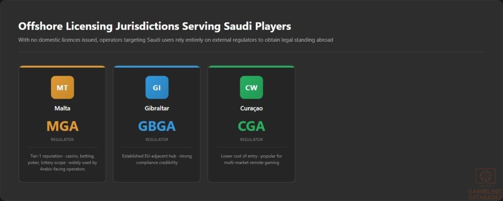 Offshore Licensing Jurisdictions Serving Saudi Players