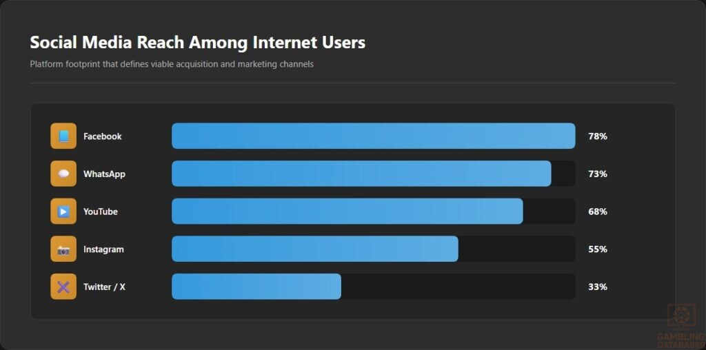 Social Media Reach Among Internet Users