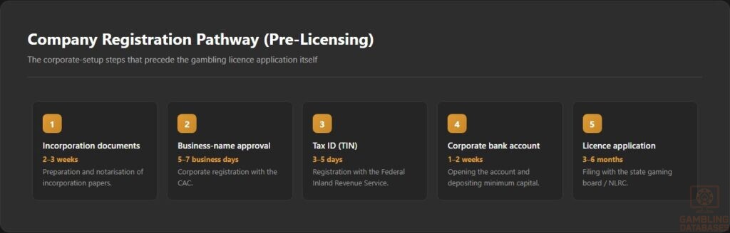 Company Registration Pathway (Pre-Licensing)