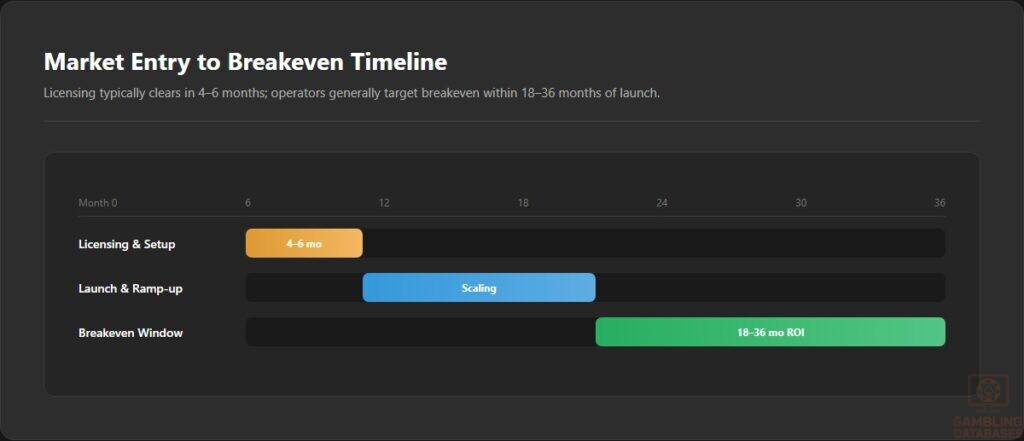 Market Entry to Breakeven Timeline