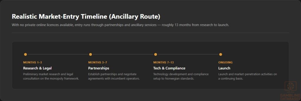 Realistic Market-Entry Timeline (Ancillary Route)