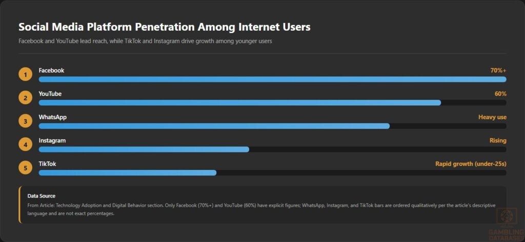 Social Media Platform Penetration Among Internet Users
