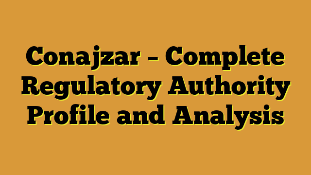 Conajzar – Complete Regulatory Authority Profile and Analysis