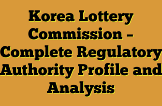 Korea Lottery Commission – Complete Regulatory Authority Profile and Analysis