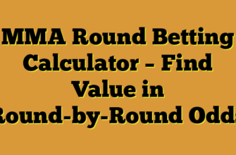 MMA Round Betting Calculator – Find Value in Round-by-Round Odds