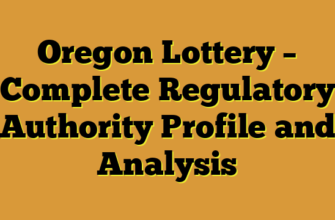 Oregon Lottery – Complete Regulatory Authority Profile and Analysis