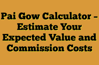 Pai Gow Calculator – Estimate Your Expected Value and Commission Costs
