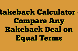 Rakeback Calculator β Compare Any Rakeback Deal on Equal Terms