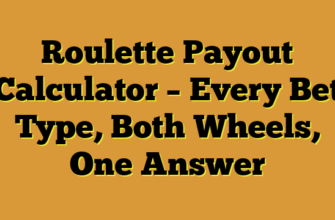 Roulette Payout Calculator – Every Bet Type, Both Wheels, One Answer