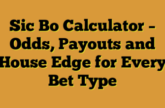 Sic Bo Calculator – Odds, Payouts and House Edge for Every Bet Type