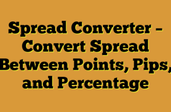 Spread Converter – Convert Spread Between Points, Pips, and Percentage
