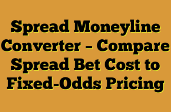 Spread Moneyline Converter – Compare Spread Bet Cost to Fixed-Odds Pricing