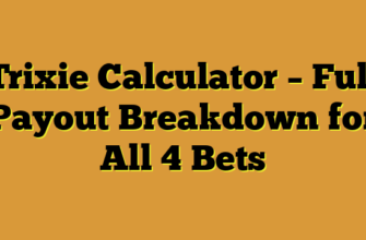 Trixie Calculator – Full Payout Breakdown for All 4 Bets