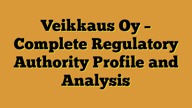 Veikkaus Oy – Complete Regulatory Authority Profile and Analysis