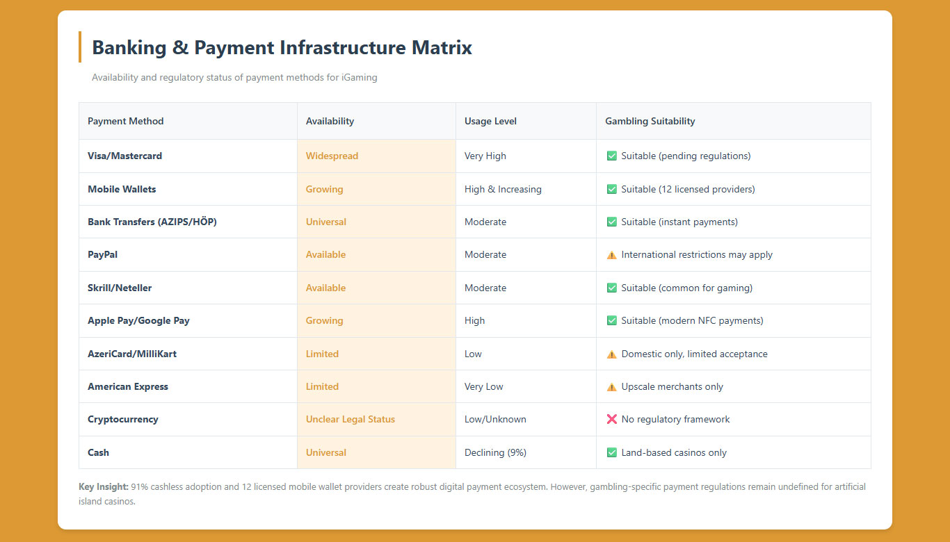 Banking & Payment Infrastructure Matrix