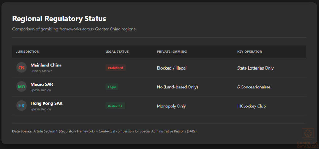 Regional Regulatory Status