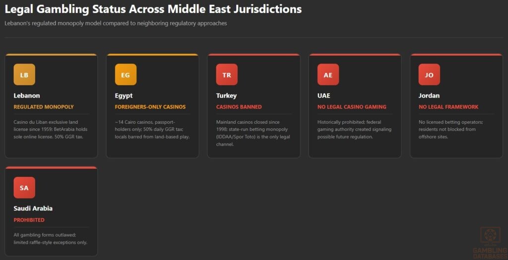 Legal Gambling Status Across Middle East Jurisdictions